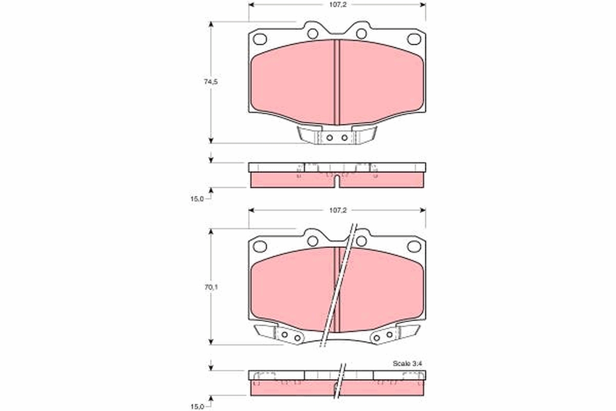 Remblokset TRW GDB1133