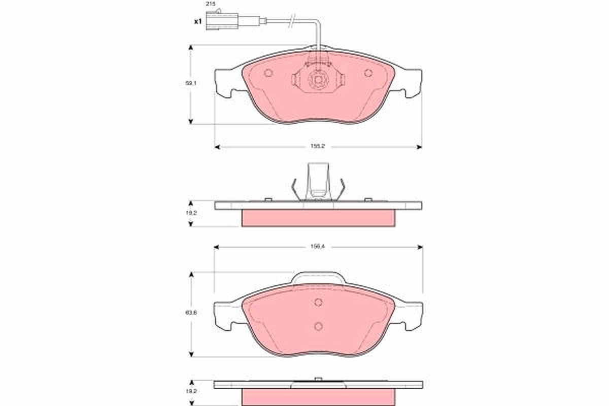 Remblokset TRW GDB1444