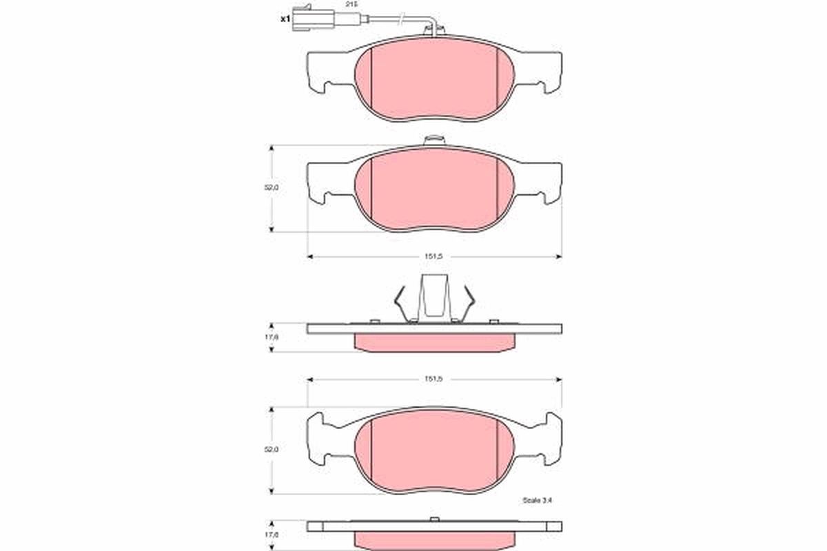 Remblokset TRW GDB1564