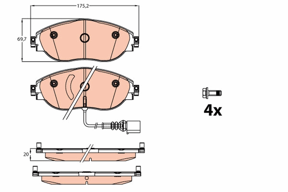 Remblokset TRW GDB2114