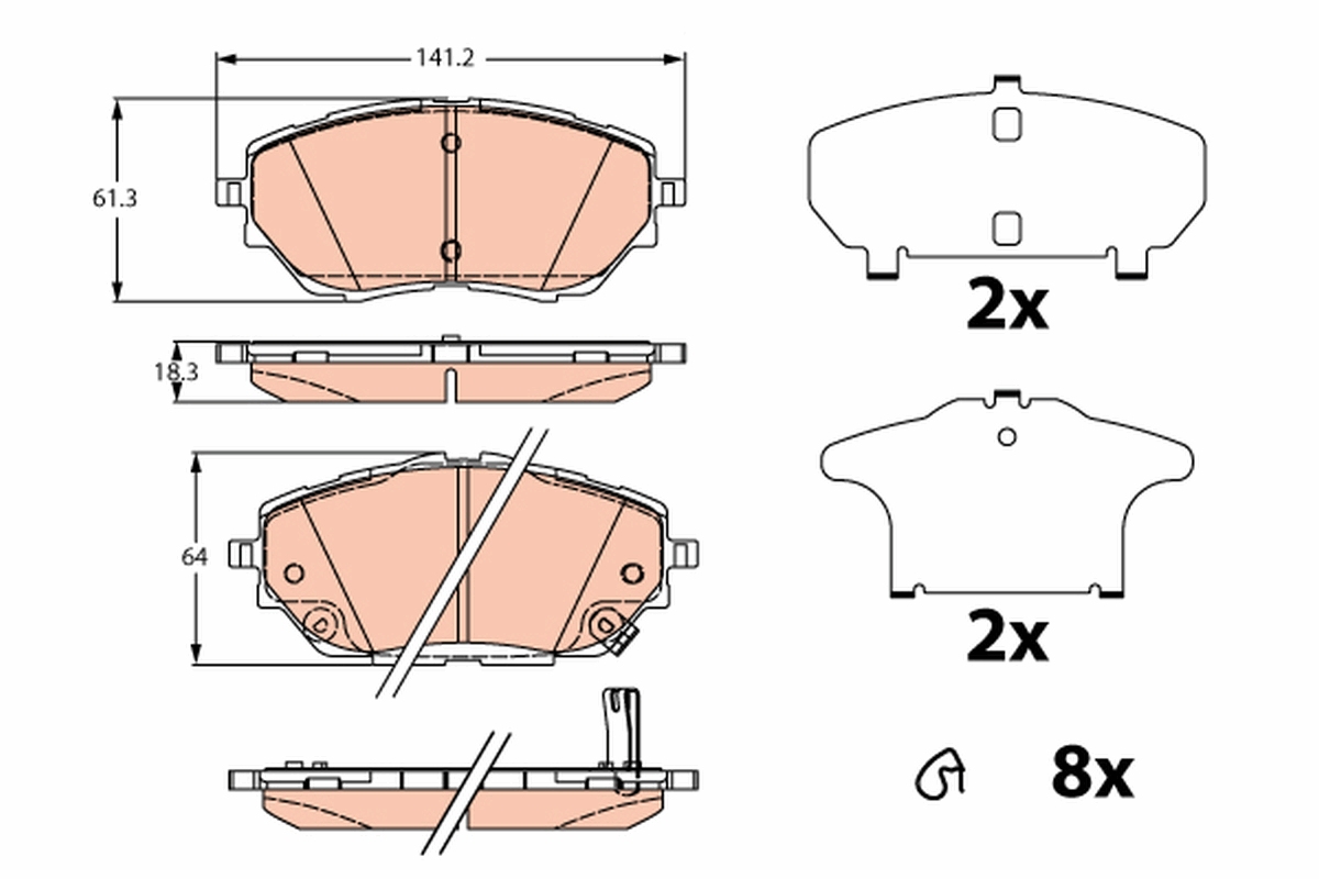 Remblokset TRW GDB2290