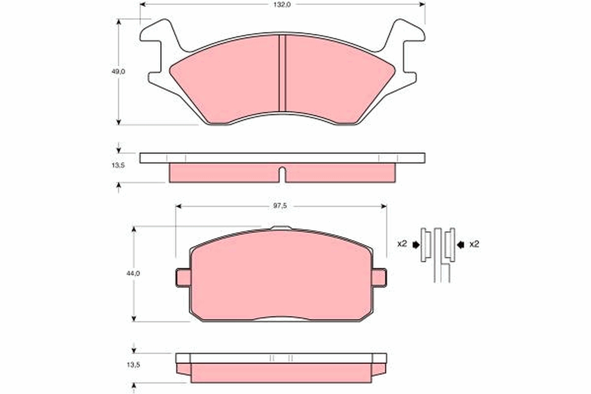 Remblokset TRW GDB234