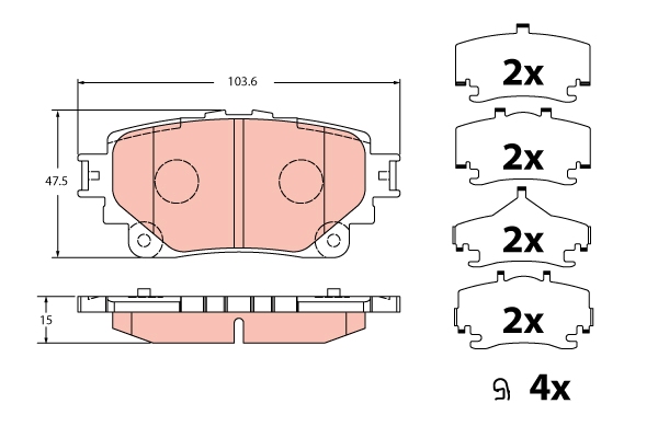 Remblokset TRW GDB2343