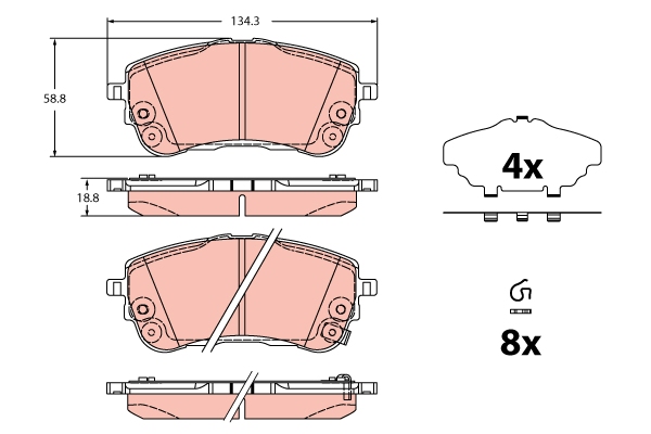 Remblokset TRW GDB2345