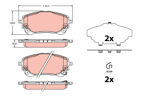 Remblokset TRW GDB2349