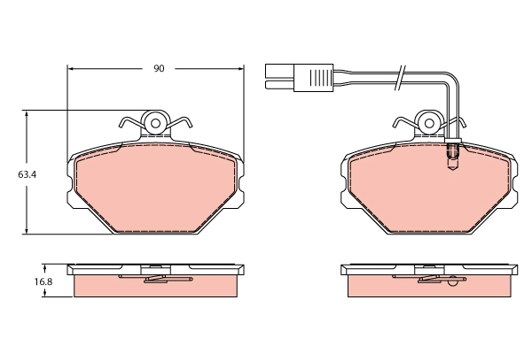 Remblokset TRW GDB2396