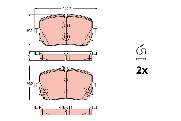 Remblokset TRW GDB2433