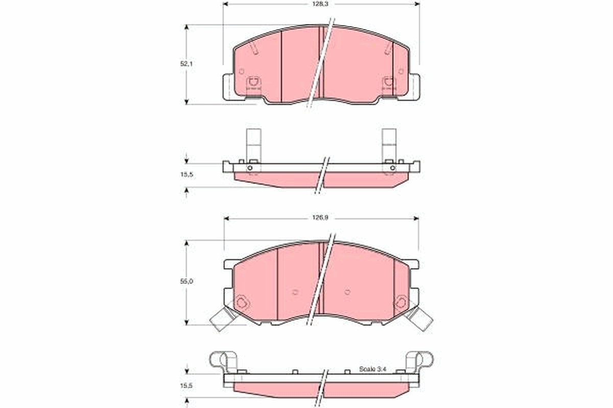 Remblokset TRW GDB3157