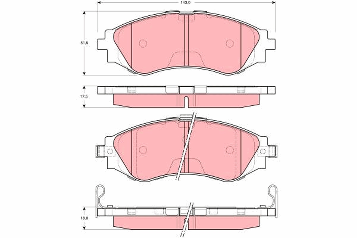 Remblokset TRW GDB3216