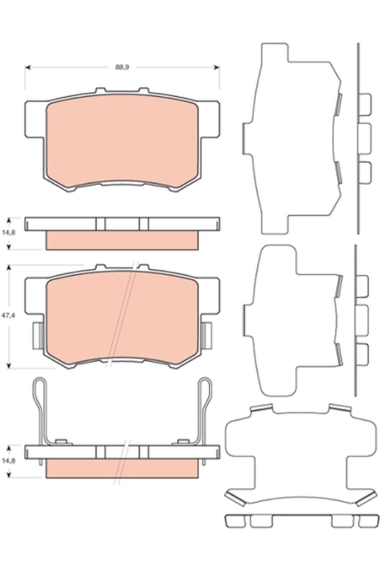 Remblokset TRW GDB3447