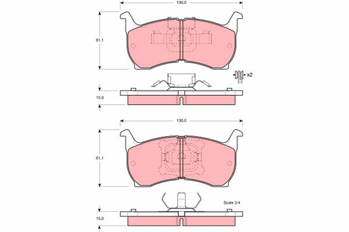 Remblokset TRW GDB354