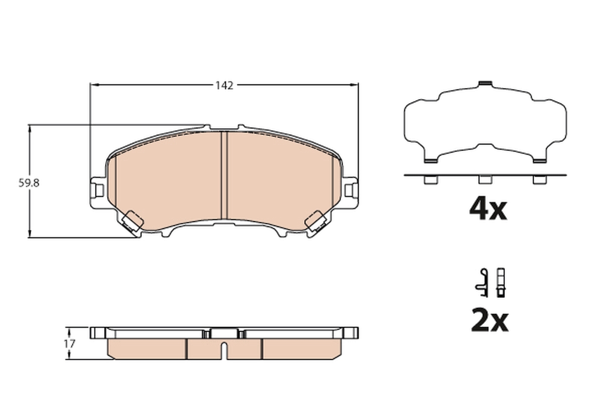 Remblokset TRW GDB3631