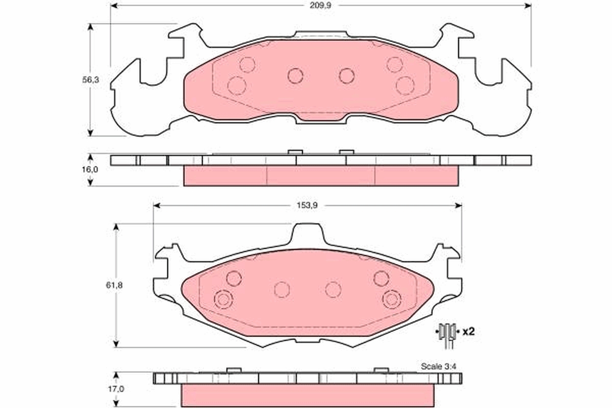 Remblokset TRW GDB4003