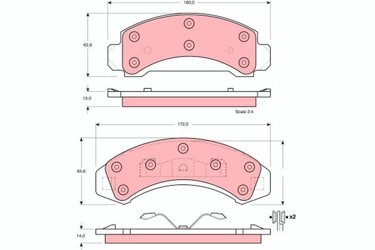 Remblokset TRW GDB4013