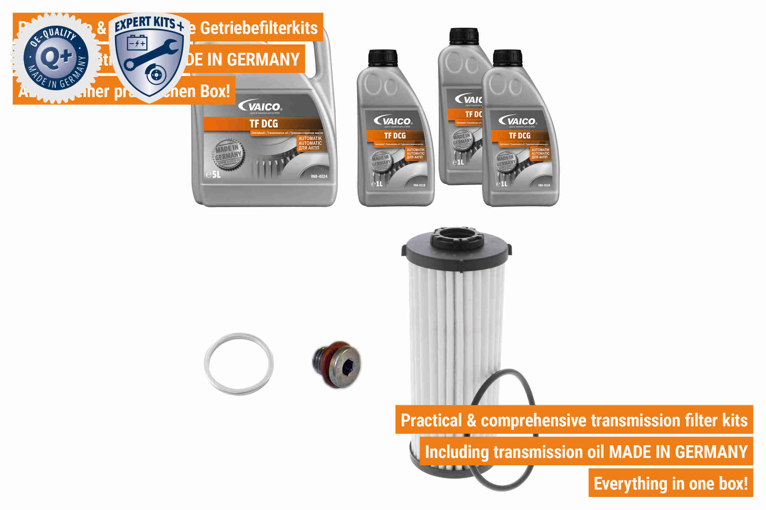 Vaico Onderd.set, olie verversen van automatische versnellingsbak V10-4991-XXL