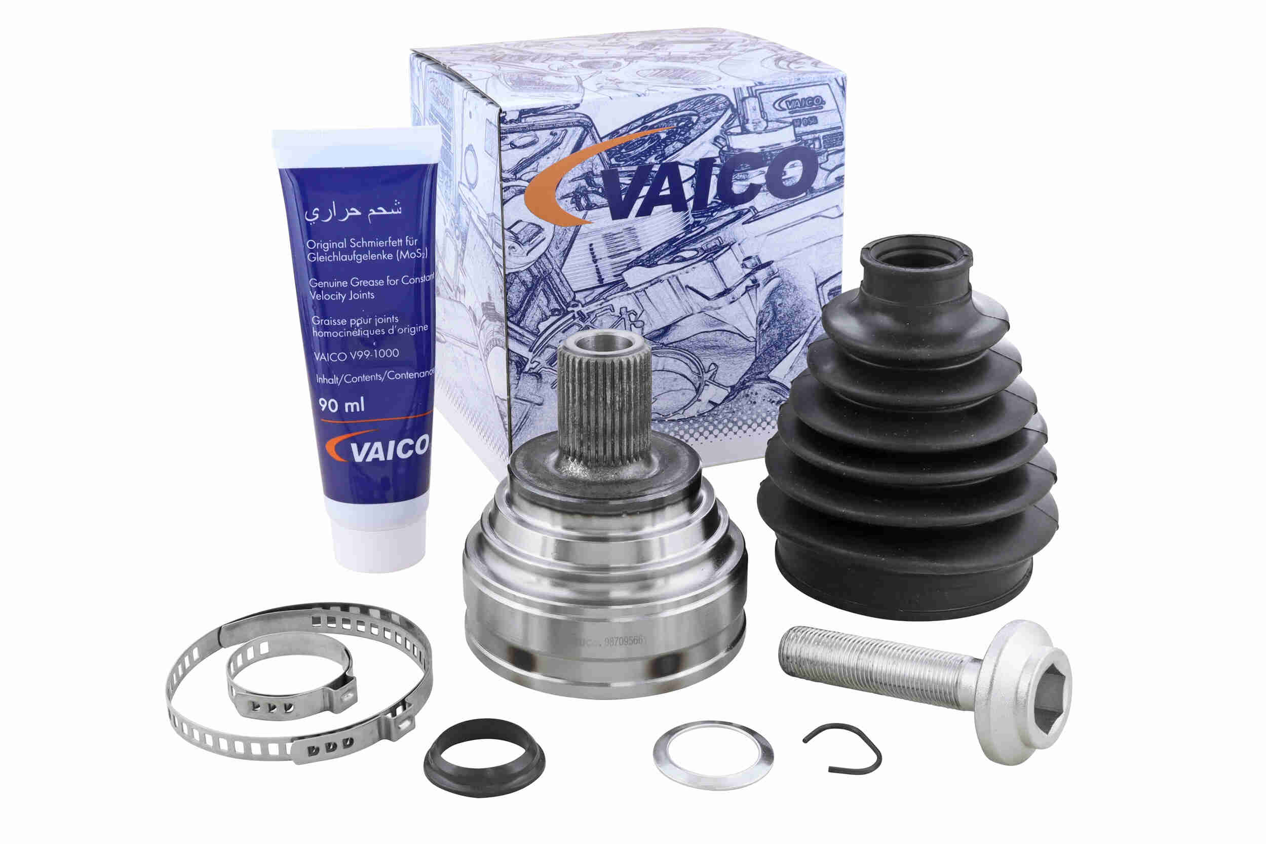 Vaico Homokineet reparatie set, aandrijfas V10-9060