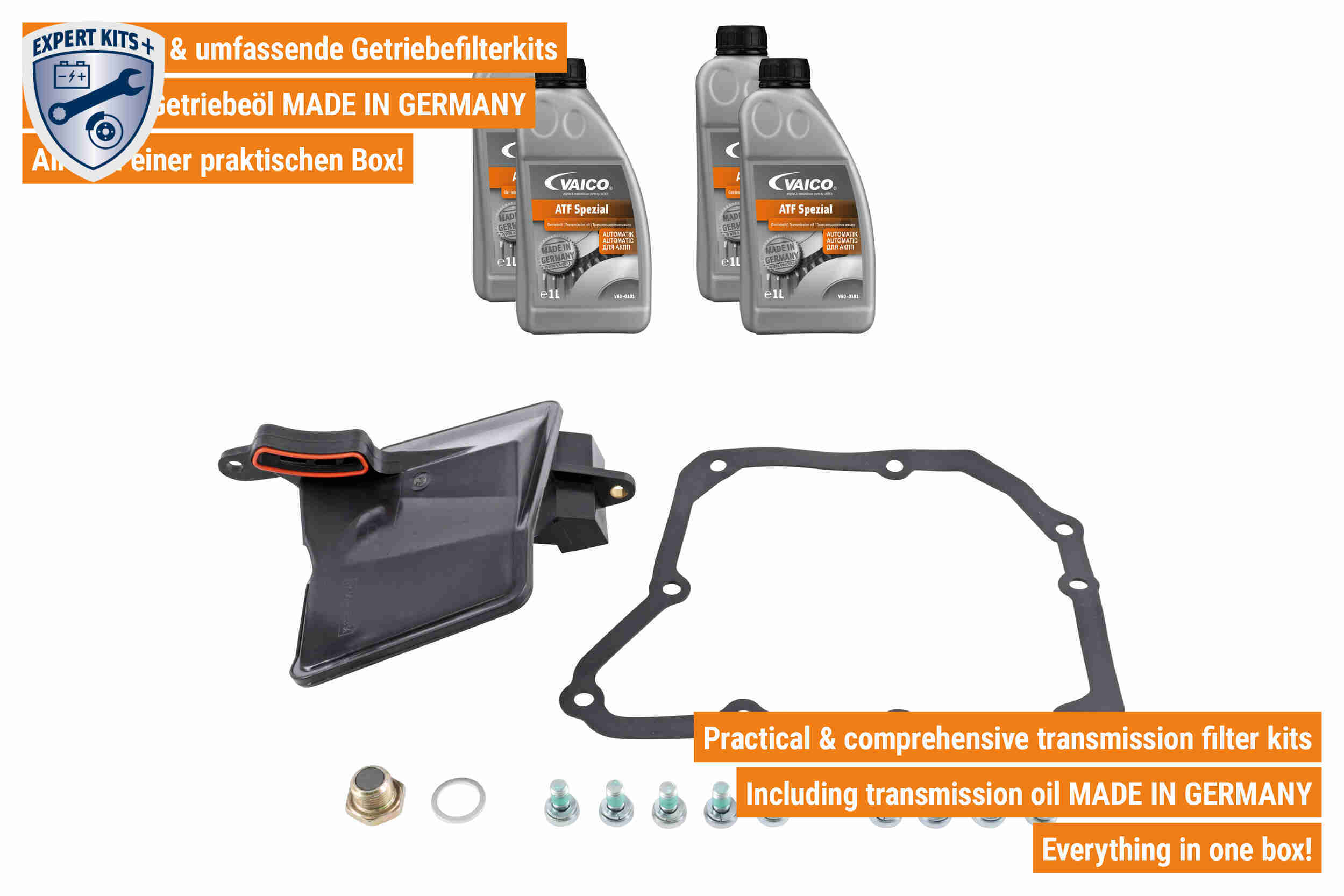 Vaico Onderd.set, olie verversen van automatische versnellingsbak V40-1604