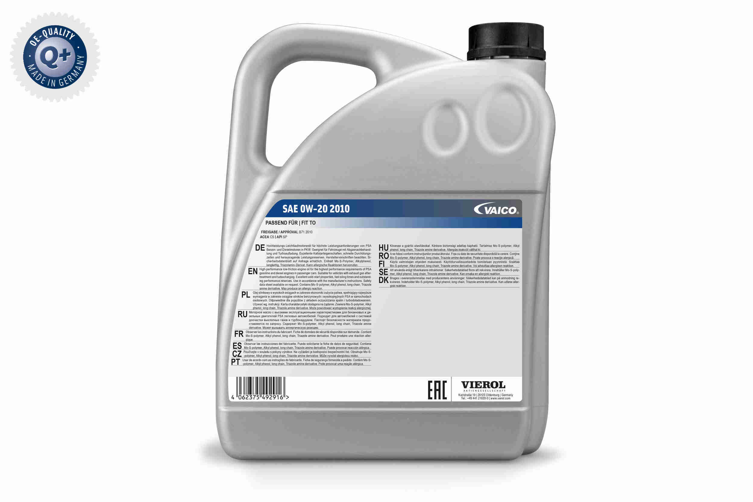 Vaico Motorolie V60-0495