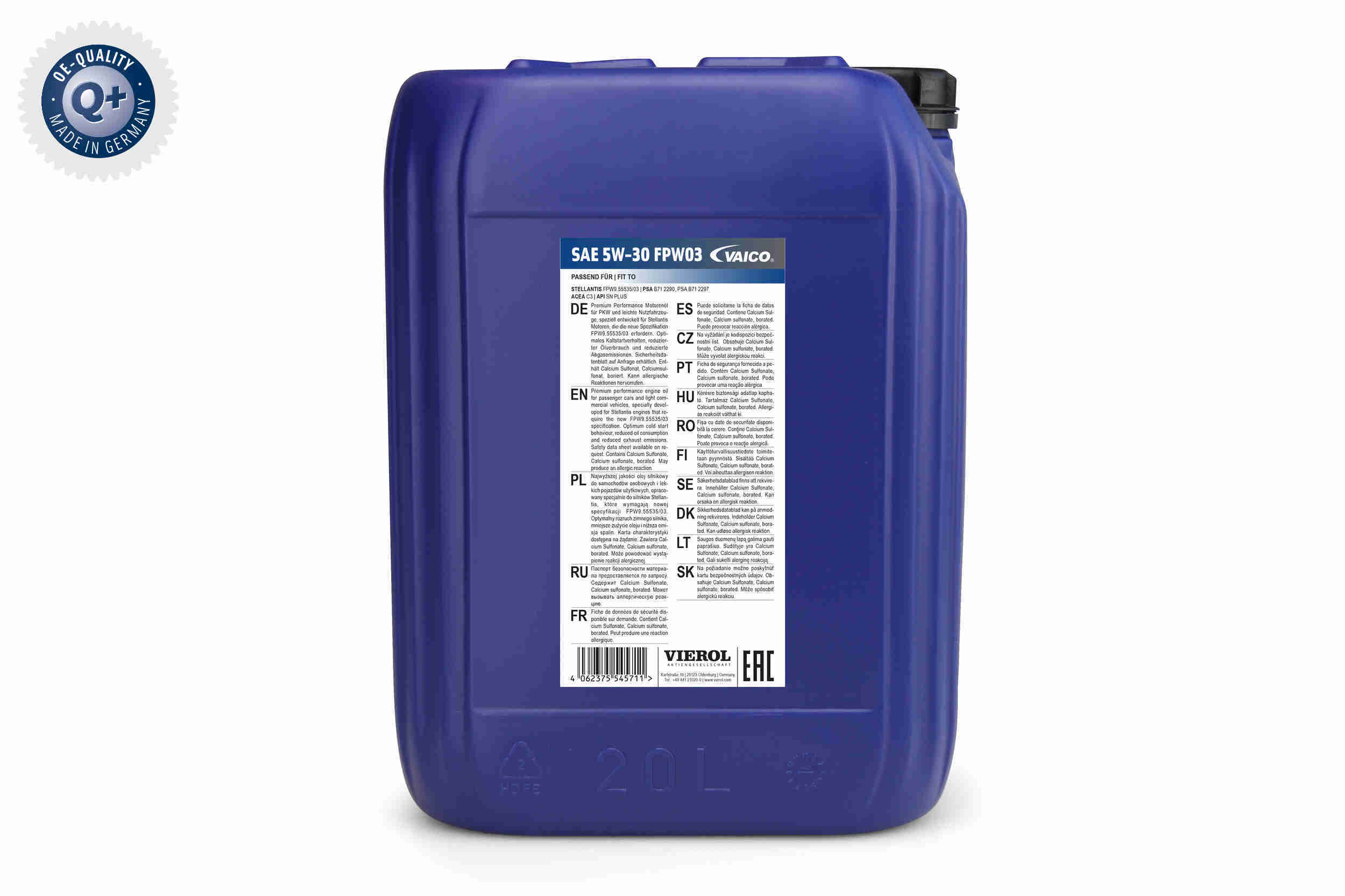 Vaico Motorolie V60-0503
