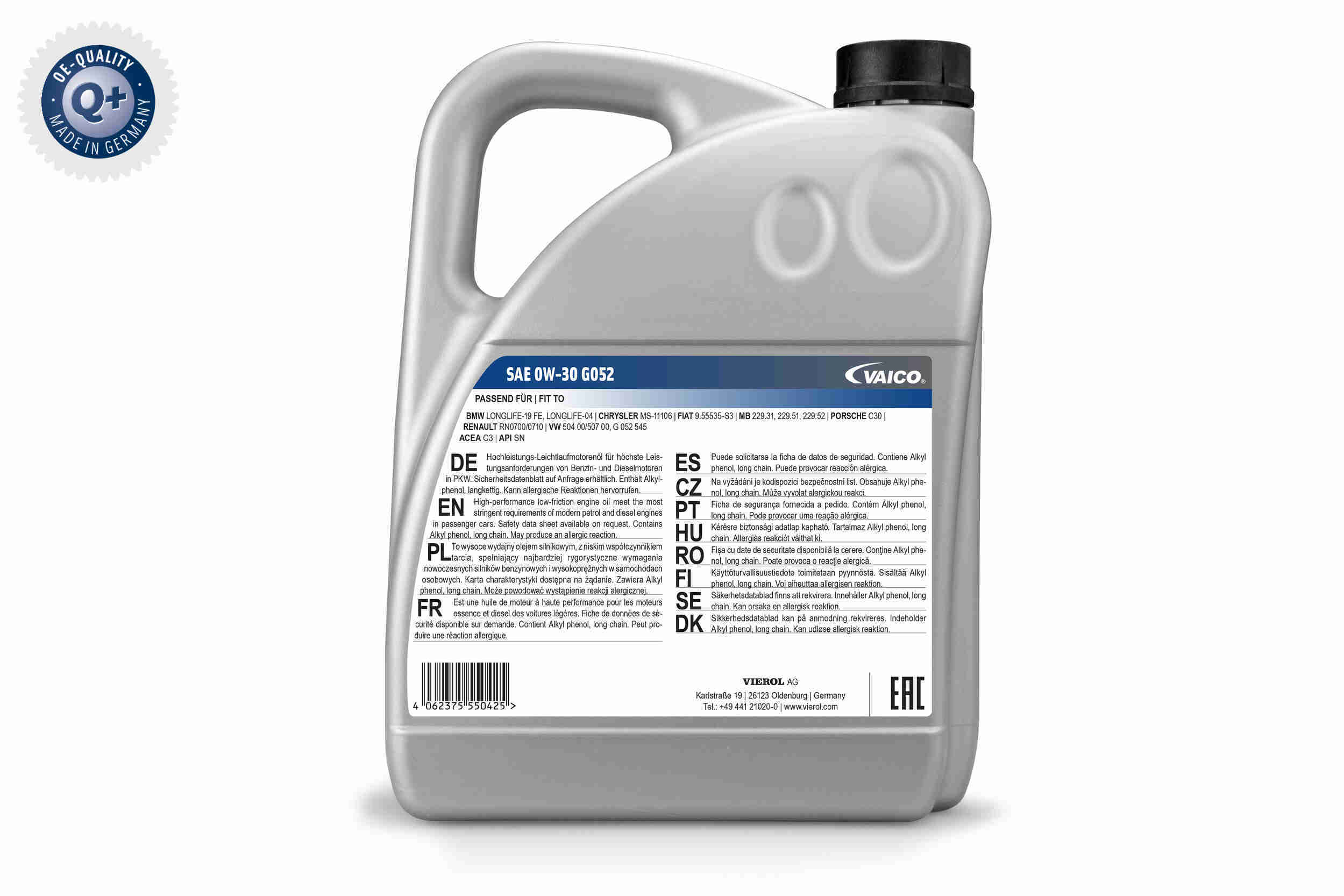 Vaico Motorolie V60-0510