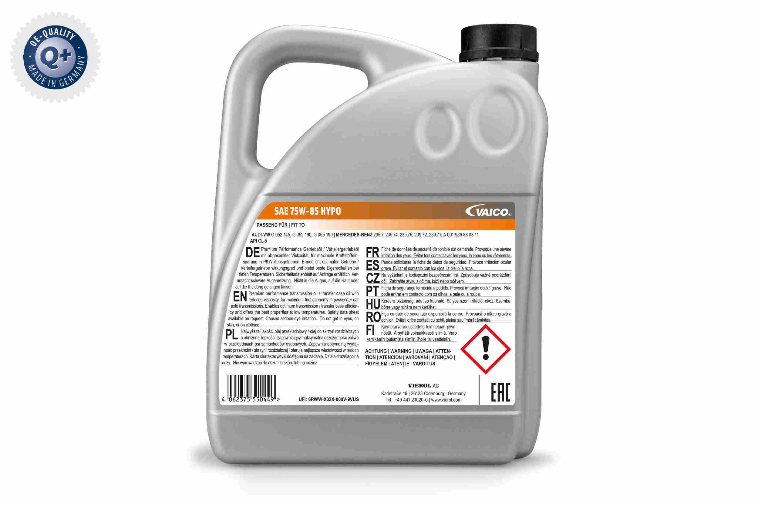 Vaico Versnellingsbakolie V60-0512