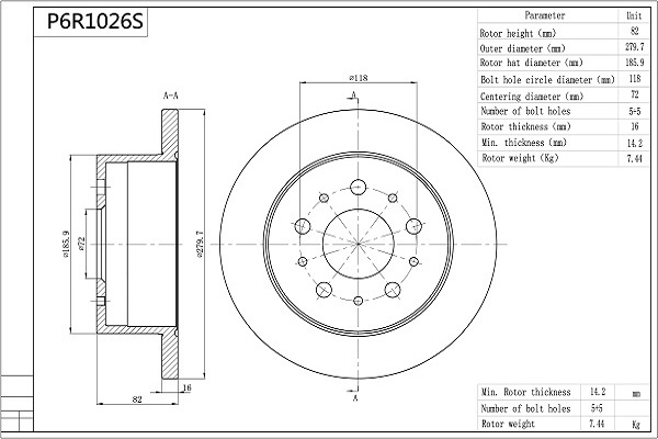 Aisin Remschijven P6R1026S