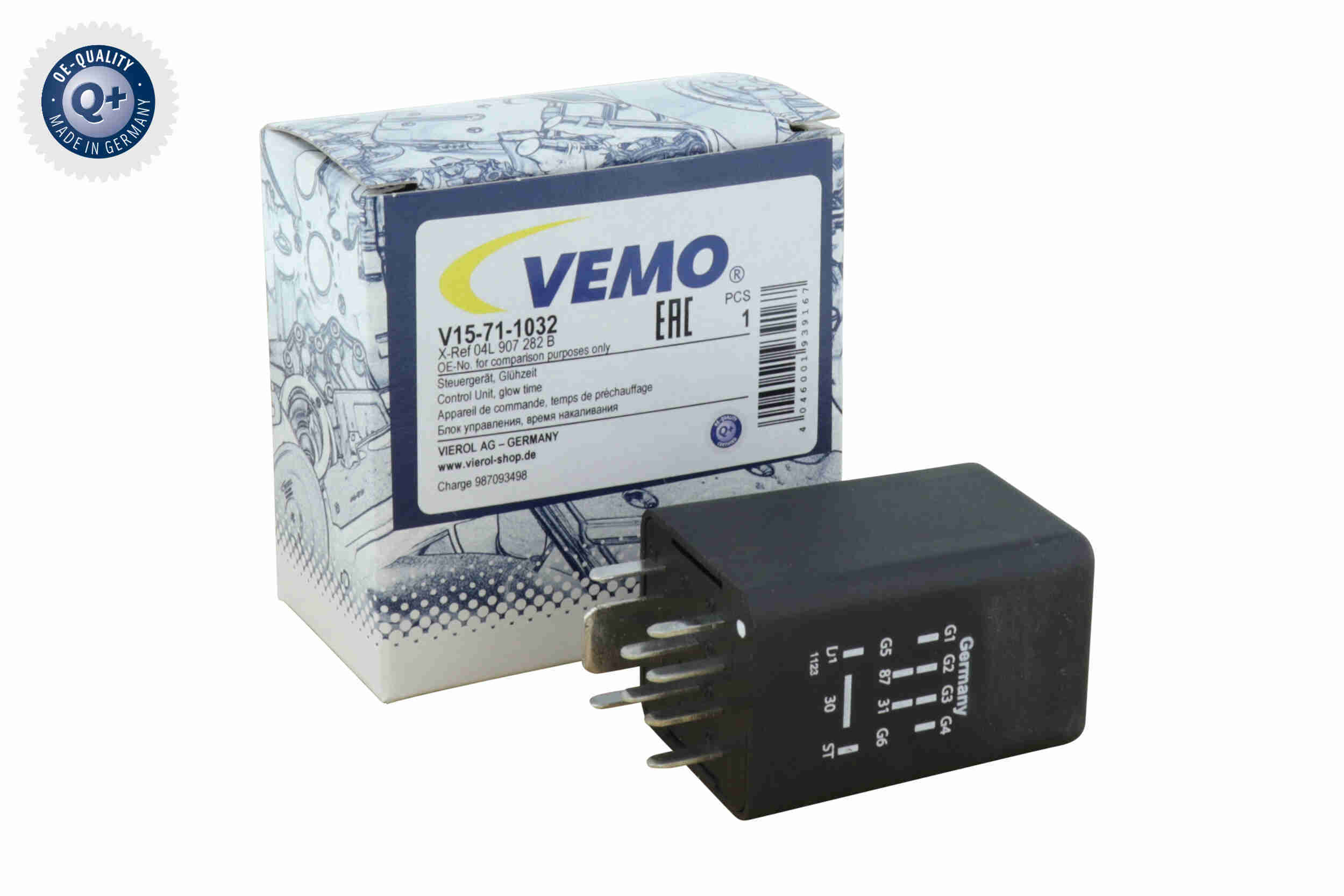 Vemo Relais gloeitijd V15-71-1032