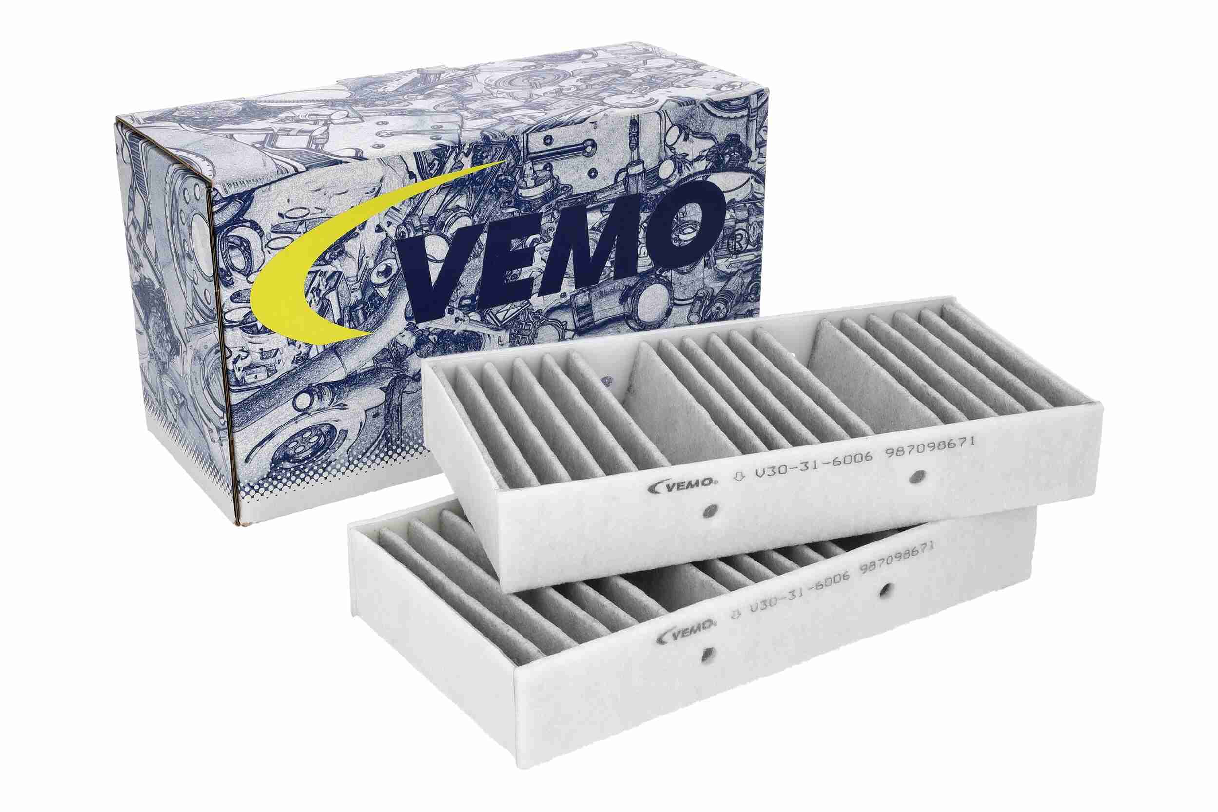 Vemo Filterset, interieurfilter V30-31-6006-1
