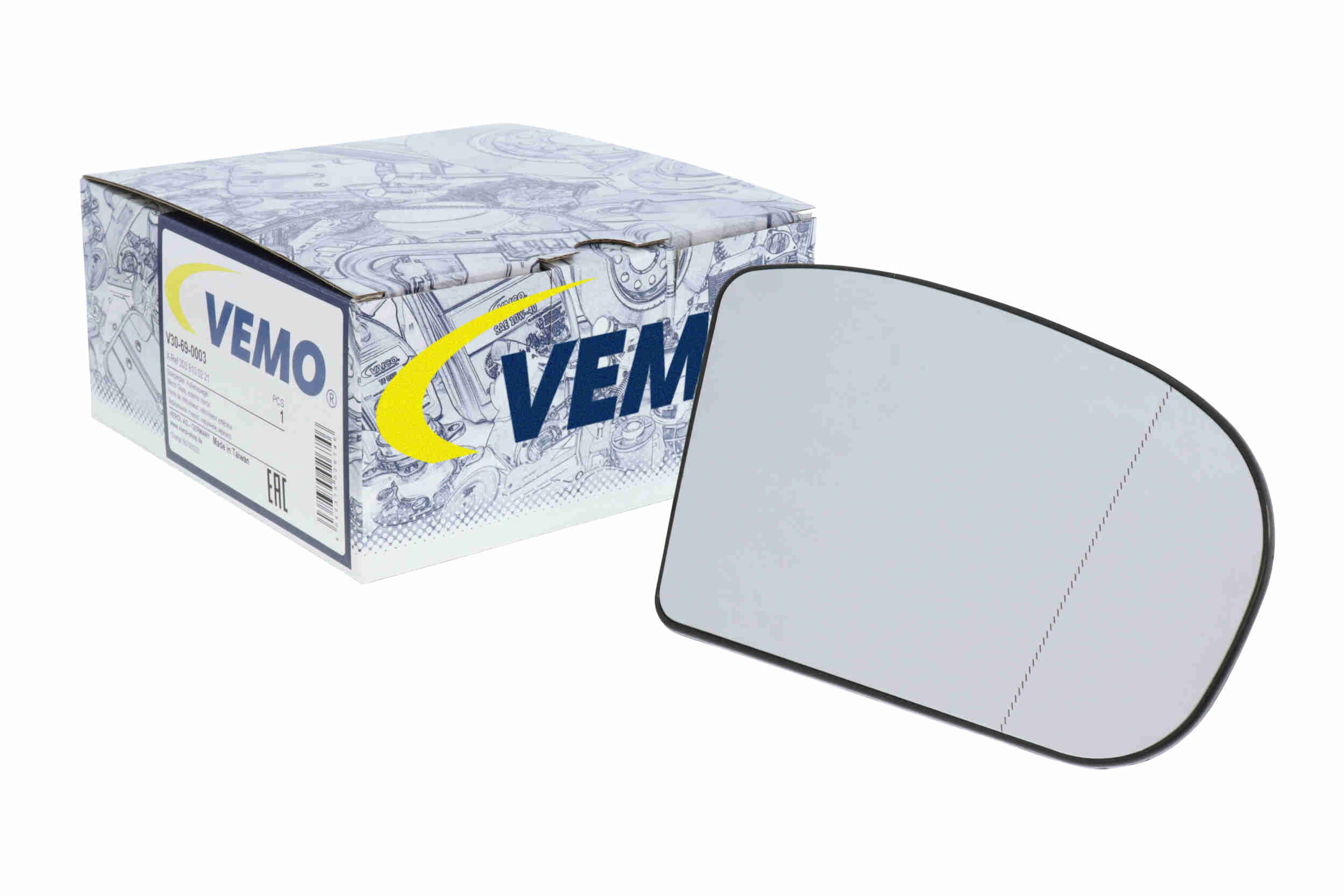Vemo Buitenspiegelglas V30-69-0003