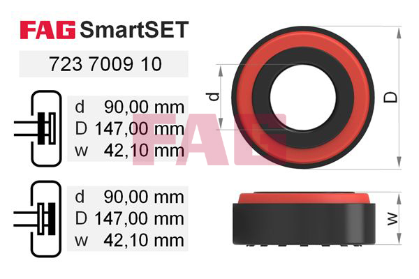 Wiellagerset FAG 723 7009 10