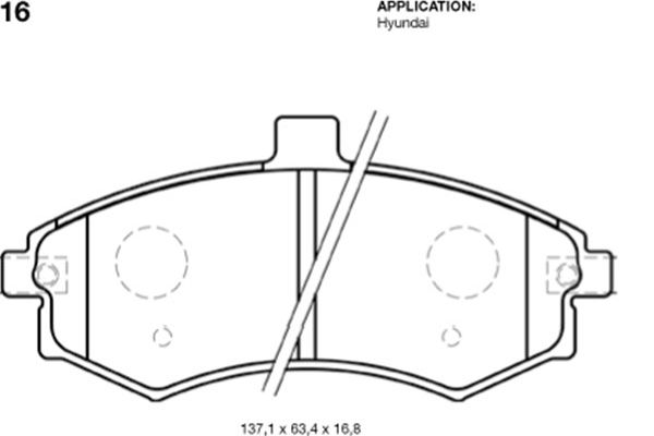 Remblokset Kavo Parts BP-3016