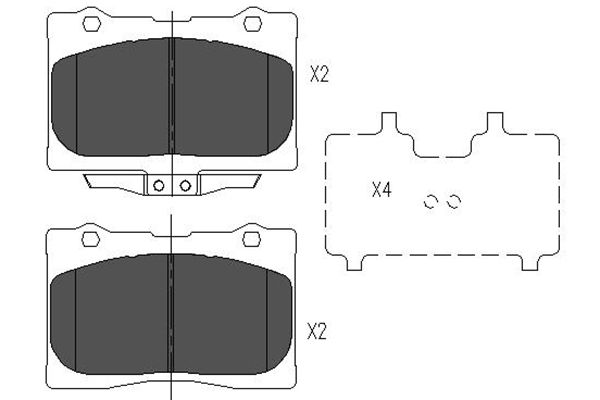 Remblokset Kavo Parts KBP-2039
