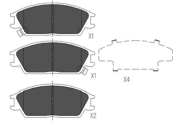 Remblokset Kavo Parts KBP-3001