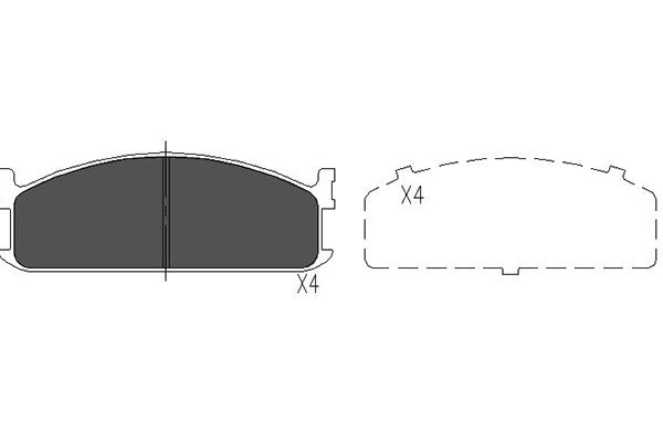 Remblokset Kavo Parts KBP-3505