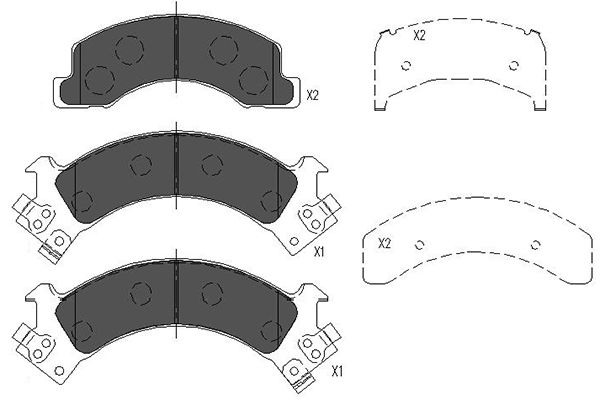 Remblokset Kavo Parts KBP-3516