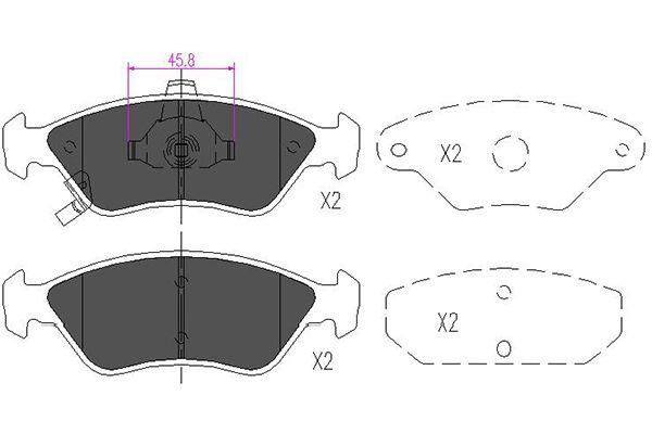 Remblokset Kavo Parts KBP-4009