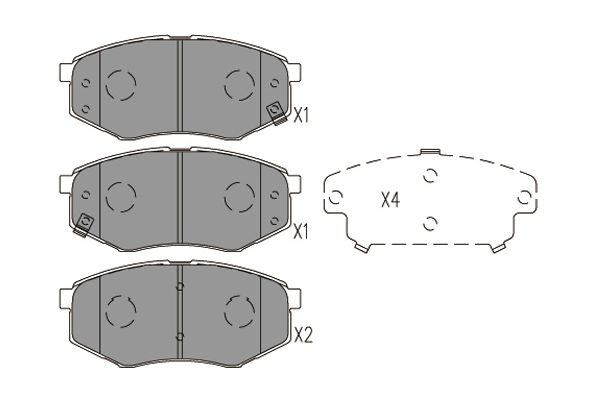 Remblokset Kavo Parts KBP-4025