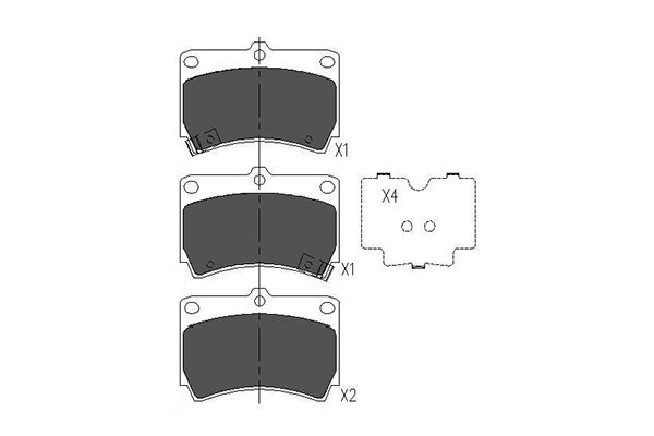 Remblokset Kavo Parts KBP-4501