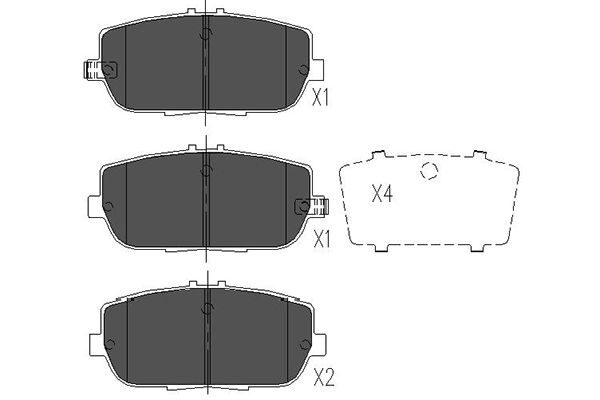 Remblokset Kavo Parts KBP-4551