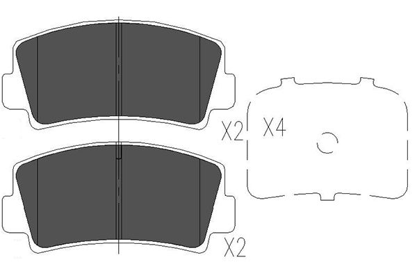 Remblokset Kavo Parts KBP-4552