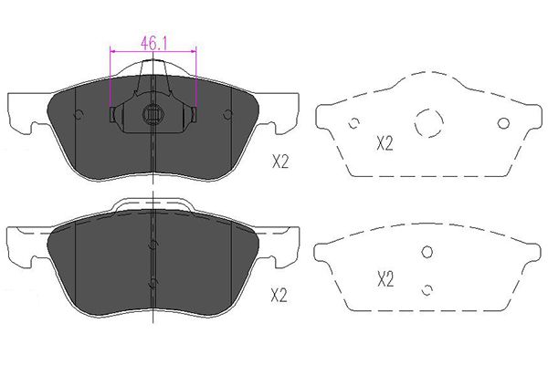 Remblokset Kavo Parts KBP-6560