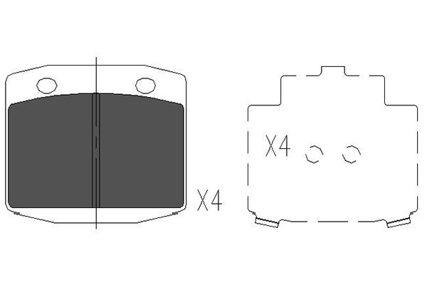 Remblokset Kavo Parts KBP-6570