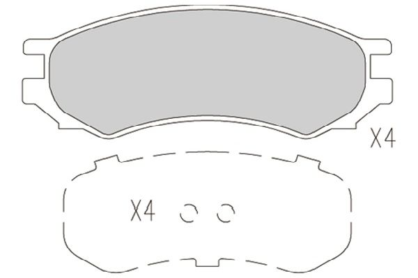 Remblokset Kavo Parts KBP-6595