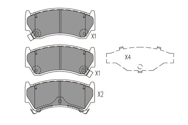 Remblokset Kavo Parts KBP-6605