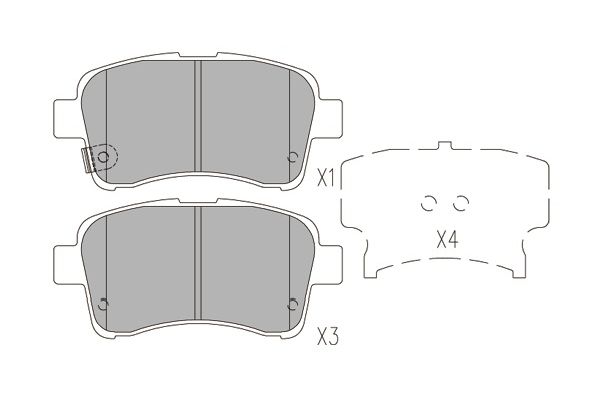 Remblokset Kavo Parts KBP-8528