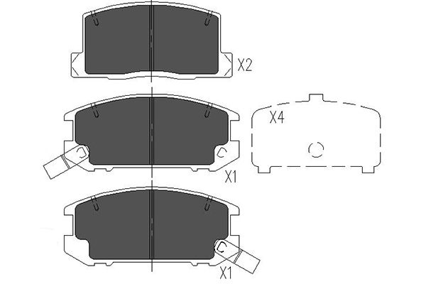 Remblokset Kavo Parts KBP-9057