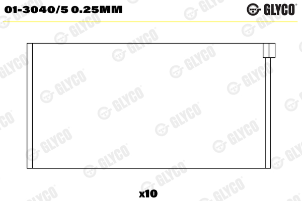 Drijfstanglager Glyco 01-3040/5 0.25mm