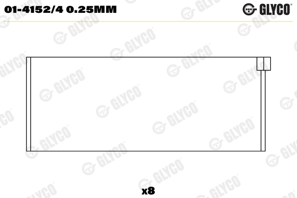 Drijfstanglager Glyco 01-4152/4 0.25mm