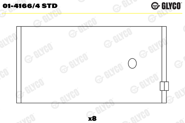 Drijfstanglager Glyco 01-4166/4 STD