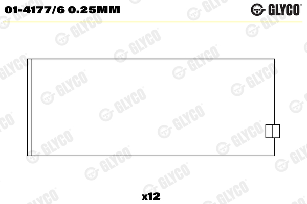 Drijfstanglager Glyco 01-4177/6 0.25mm